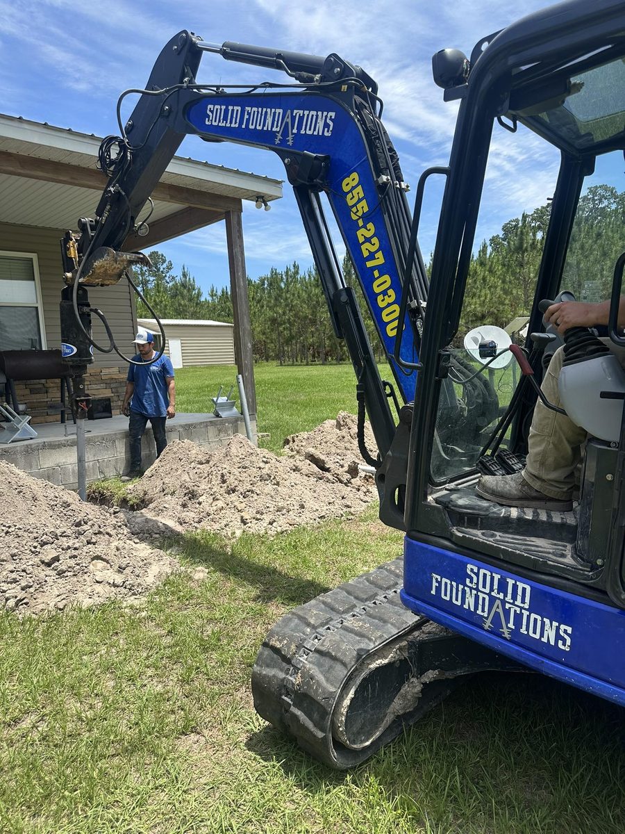 Structural concrete repair equipment on site