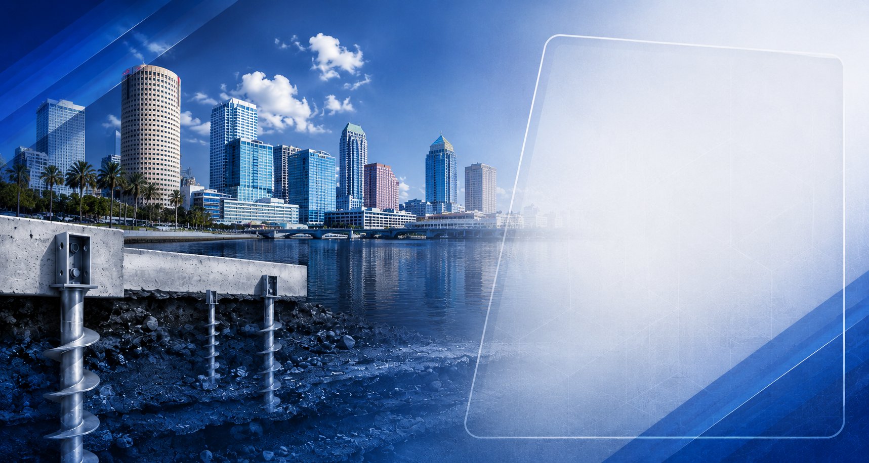 Tampa, Florida skyline on the water
