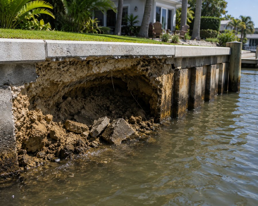 Seawall Stabilization & Erosion Repair