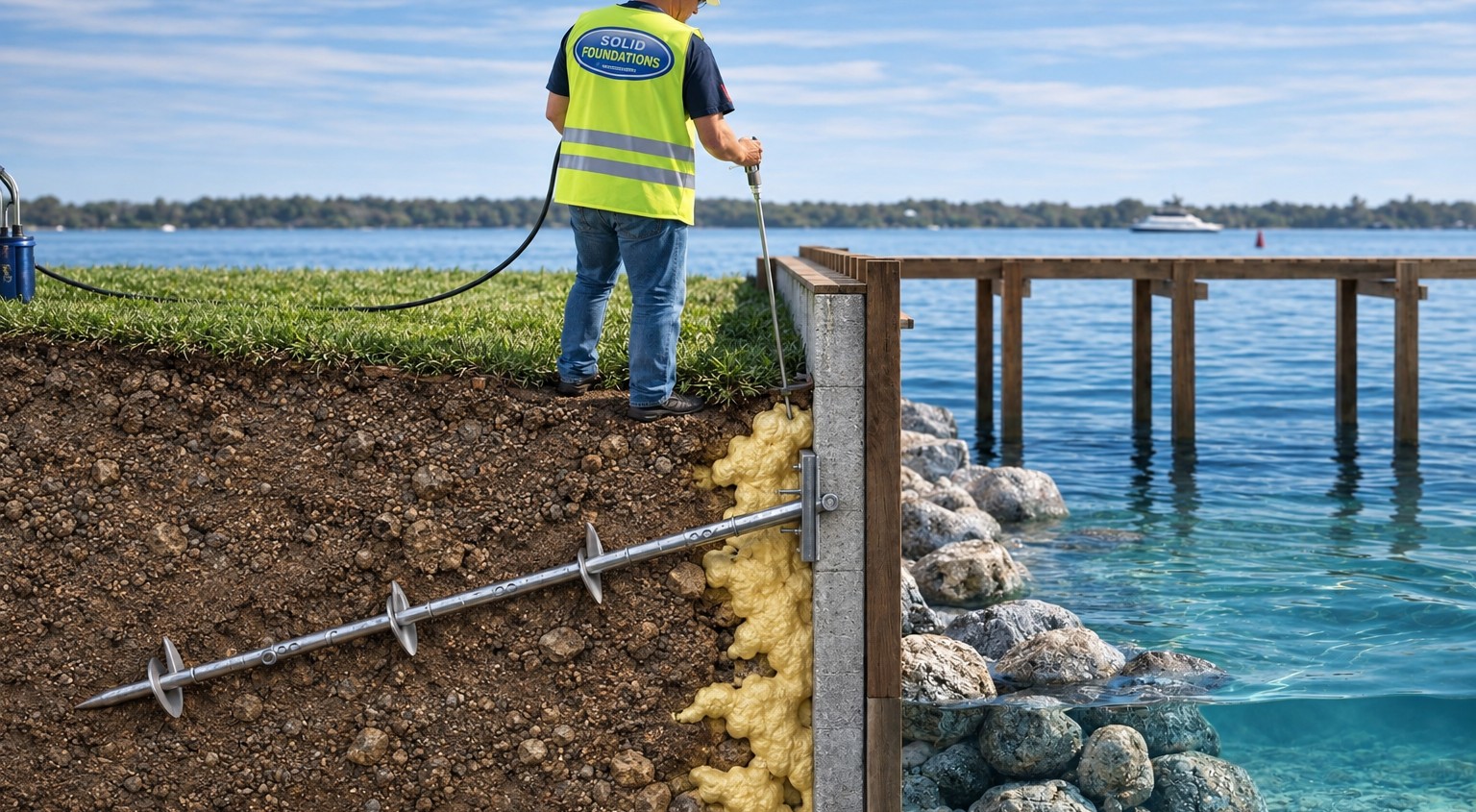 Seawall Stabilization & Erosion Repair