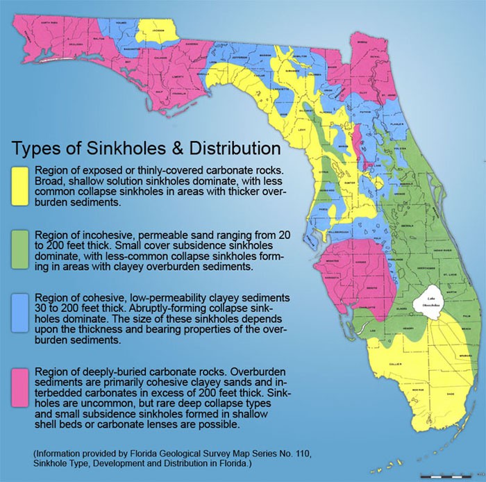 Florida Sinkhole Map 2021